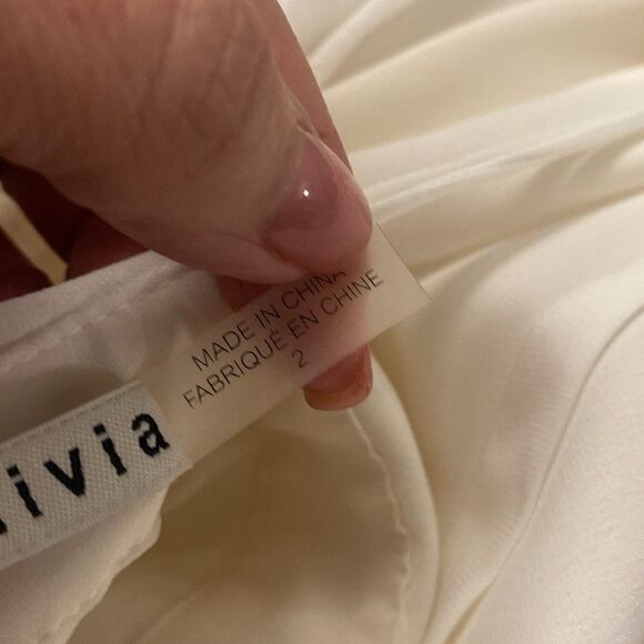 Alice+ Olivia halter neck pleated jumpsuit, size 2 - Picture 9 of 10